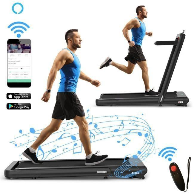 4.75HP 2 In 1 Folding Treadmill with Remote APP Control