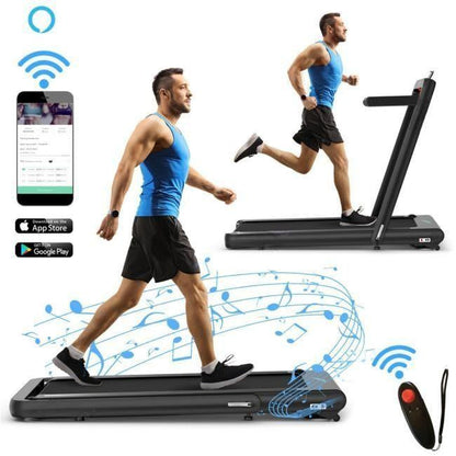 4.75HP 2 In 1 Folding Treadmill with Remote APP Control