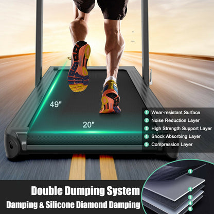 4.75HP 2 In 1 Folding Treadmill with Remote APP Control