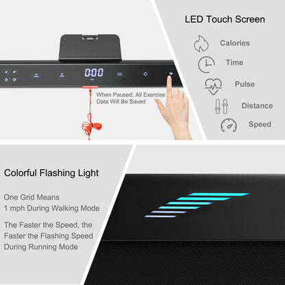 4.75HP 2 In 1 Folding Treadmill with Remote APP Control