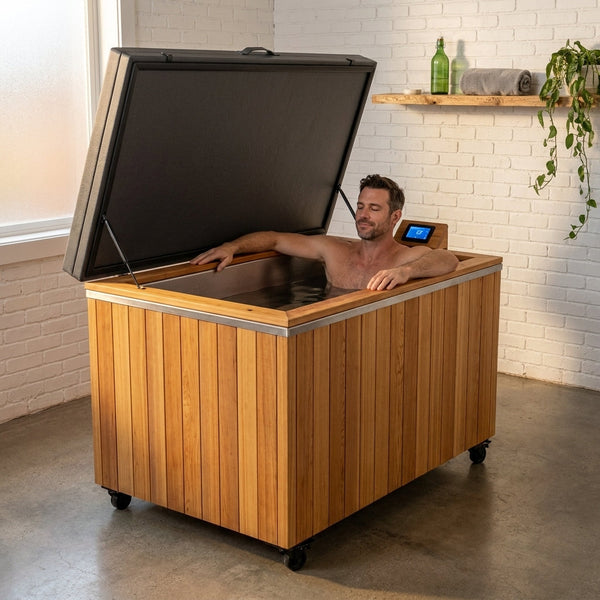 Cold Plunge Tub Built for Daily Recovery, 304 Stainless Steel Basin, Multi-Stage Filtration, Cedar Cabinet