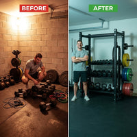 IronHaven Pro Series Weight Rack — Before & After