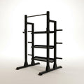 Weight Rack Built for Home Gym Organization, Commercial-Grade Steel, Three Shelves, Olympic Plate Pegs