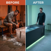 PolarEdge Monolith X Integrated Cold Plunge — Before & After