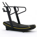 Manual Treadmill Designed for Natural Running, Self-Powered Curved Deck, Digital Monitor, Compact Frame