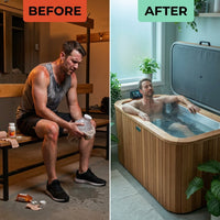 TimberChill Glacier Pro Cedar Cold Plunge — Before & After