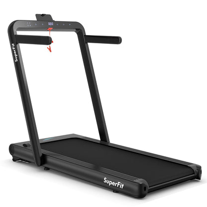 4.75HP 2 In 1 Folding Treadmill with Remote APP Control